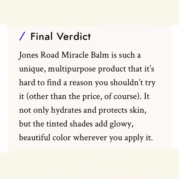 3x 1g JONES ROAD Miracle Balms | 3- 1g SAMPLES - Picture 8 of 9